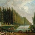 Hubert Robert — Парк загородной виллы с фигурками, прогуливающимися у каскада воды, изображение 1