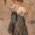Isaac Israels — Две модинки на Вандомской площади, Париж, изображение 1