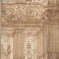 Italian School — Проект интерьера в стиле барокко (справа) ; Элементы архитектуры (слева), изображение 1
