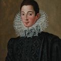 Italian School — Портрет молодого человека, во весь рост, в белом халате с оборками, изображение 1