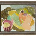Ivon Hitchens — Обнаженная на зеленом ковре, изображение 2