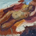 Ivon Hitchens — Фигура на синем фоне, изображение 1