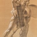 Jacques Louis David — Трое солдат в касках после эпох и букли, изображение 1