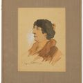 Jacques Villon — Женский портрет ( спереди ); Этюд о женщине на лекции ( сзади ), изображение 4