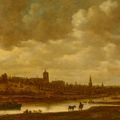 Jan van Goyen — Брюссель, с паромом, запряженным двумя лошадьми, изображение 1