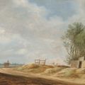 Jan van Goyen — Обширный ландшафт с коттеджем и путешественниками на открытой дороге, изображение 1