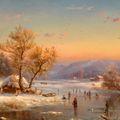 Jasper Francis Cropsey — Зимний вечер за городом, изображение 1
