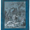 Jean Baptiste Oudry — Альбом с фронтисписом и 138 иллюстрациями к I-VI книгам басен Жана де Лафонтена, изображение 1