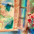 Jean Dufy — Вид из сада у окна, изображение 1