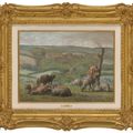 Jean Francois Millet — Сельский проезд по дорогам и мутонам : ферма Лье-Байи, изображение 2