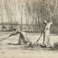 Jean Francois Millet — Две женщины обрабатывают сено, изображение 1