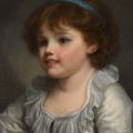 Jean-Baptiste Greuze — Портрет девушки, длиной до груди, изображение 1