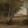 Jean-Baptiste-Camille Corot — Прогулка в горах по деревьям, изображение 1