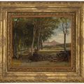 Jean-Baptiste-Camille Corot — Прогулка в горах по деревьям, изображение 2