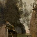 Jean-Baptiste-Camille Corot — Окрестности Амстердама, маленькая ферма на границе Амстердама, изображение 1