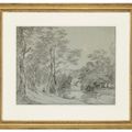 John Constable — Вид Кромфордского моста через реку Дервент с фигурой верхом на лошади на дорожке слева на переднем плане, изображение 2