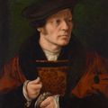 Joos Van Cleve — Портрет джентльмена, держащего перчатки длиной до пояса, изображение 1