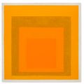 Josef Albers — Этюд в честь Площади: два теплых оранжевых с зеленоватым и бледно-желтым, изображение 2