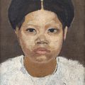 Joseph Inguimberty — Portrait d'une jeune indochinoise (Портрет молодой индокитайской девушки), изображение 1