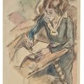 Jules Pascin — (i) Персонаж (ii) Автопортрет молодых женщин ( справа); Этюды с лицами (сзади) (iii) Эрмина Давид Экриван, изображение 4