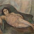 Jules Pascin — Модель розовой сорочки, изображение 1