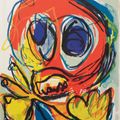 Karel Appel — Человек, нарисованный зверем, изображение 1