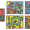 Keith Haring — Цветки 1-5, изображение 1