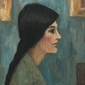 Laurence Stephen Lowry — Portrait of a girl, изображение 1