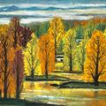 Lin Fengmian — Осенний лес, изображение 2