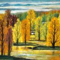 Lin Fengmian — Осенний лес, изображение 3