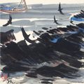 Lin Fengmian — Морской берег / Чайки, изображение 3
