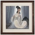 Lin Fengmian — Дама с веером в руках, изображение 2