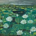Lin Fengmian — Пруд с лотосами, изображение 1