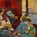Louis Valtat — Материнская любовь, женщина в голубом свете, смотрящая сквозь окно, изображение 1