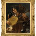 Luca Giordano — Аллегория: человек, играющий на калашоне, в окружении обезьяны, попугая, осла и барана, изображение 2