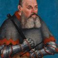 Lucas Cranach the Elder — Генрих IV Благочестивый, герцог Саксонский, маркграф Мейсенский (1473-1541), в полный рост, в доспехах, с двуручным мечом, изображение 1