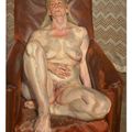 Lucian Freud — Портрет обнаженной натуры в красном кресле, изображение 1