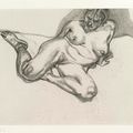 Lucian Freud — Девушка сидит, изображение 1