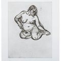 Lucian Freud — Девушка Держится за Свою Ногу, изображение 1