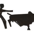 Maqbool Fida Husain — Без названия (Фермер и бык), изображение 4