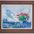 Marc Chagall — Любовь и букет цветов, изображение 2