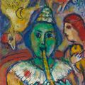Marc Chagall — Клоун-флейтист с коком, изображение 1