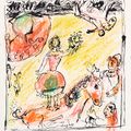 Marc Chagall — Эскиз для "Л'Экюйер на вершине солнца", изображение 1