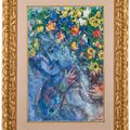 Marc Chagall — Голубая любовь среди цветов, изображение 2