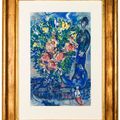 Marc Chagall — Счастливая молодая пара в цветах, изображение 2