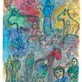 Marc Chagall — Празднование в деревне среди многоцветья любви, изображение 2