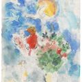 Marc Chagall — Букет и румяна у гранд-солей в кампанье, изображение 3