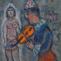 Marc Chagall — Клоун с фиалковым апельсином, изображение 1