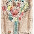 Marc Chagall — Интересен брюнет с букетом, открывающим вид из окна., изображение 3