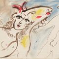 Marc Chagall — Этюд для "Пейсан и голубое животное в разговоре без румян’, изображение 1